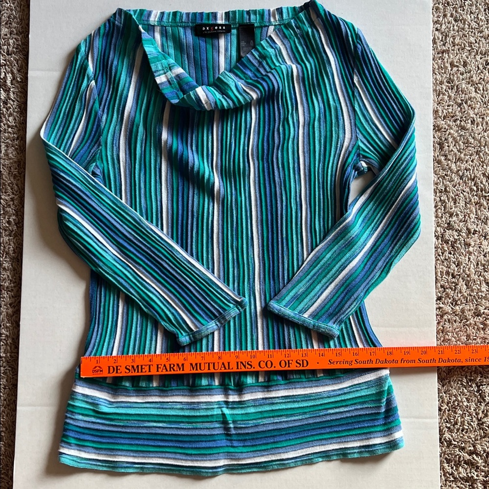 axcess Multicolor Striped long sleeve top - Picture 2 of 4